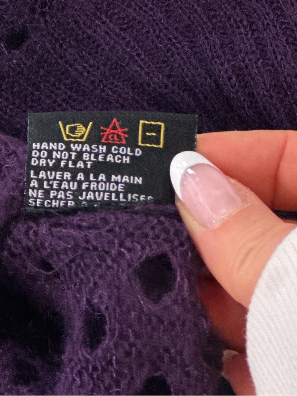Press Women’s Mohair Turtleneck Open Knit Sweater Purple Size S - Picture 6 of 9